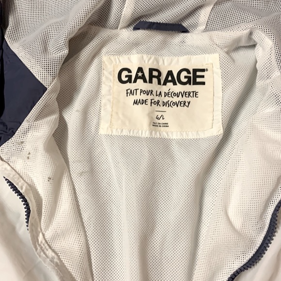 Garage spring jacket, white/purple/pink, youth size large. - Picture 2 of 10